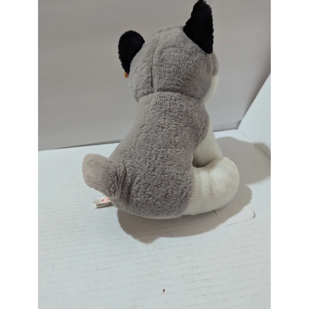 Ty Classic Buff‎ the Husky Grey White Plush Blue Glitter Eyes 9 inch 2017